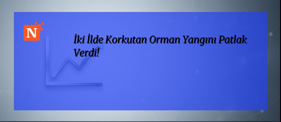 İki İlde Korkutan Orman Yangını Patlak Verdi!