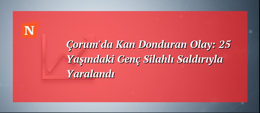 Çorum’da Kan Donduran Olay: 25 Yaşındaki Genç Silahlı Saldırıyla Yaralandı