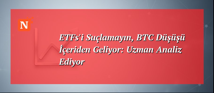 ETFs’i Suçlamayın, BTC Düşüşü İçeriden Geliyor: Uzman Analiz Ediyor